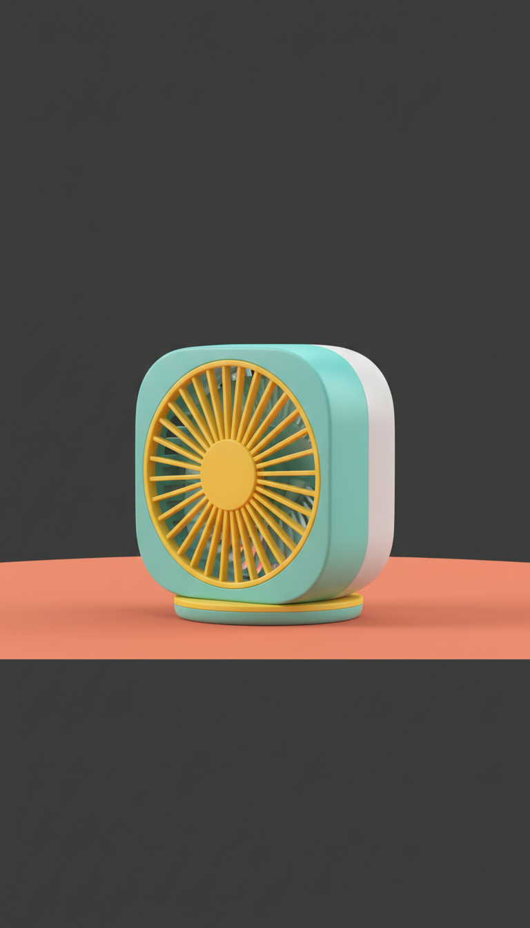 Portable Mini Fan in Aqua Fresh