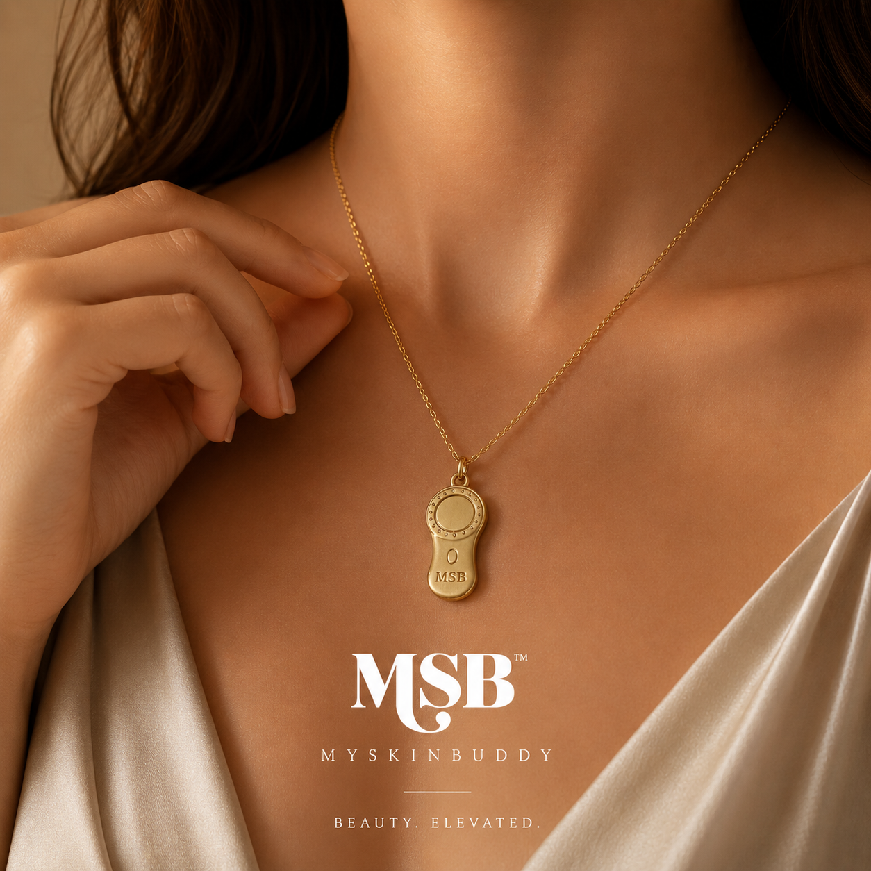 Gold Plated MSB Charm Necklace