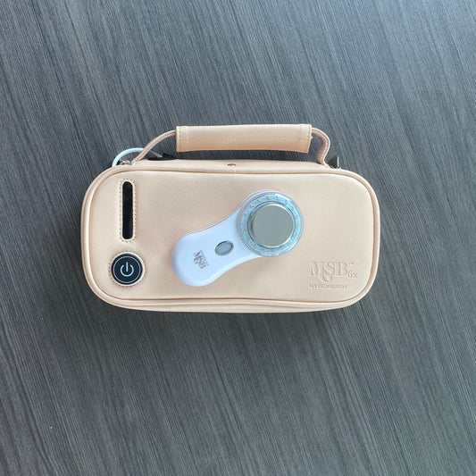 Sanitize & Glow Cosmetic Pouch Nude