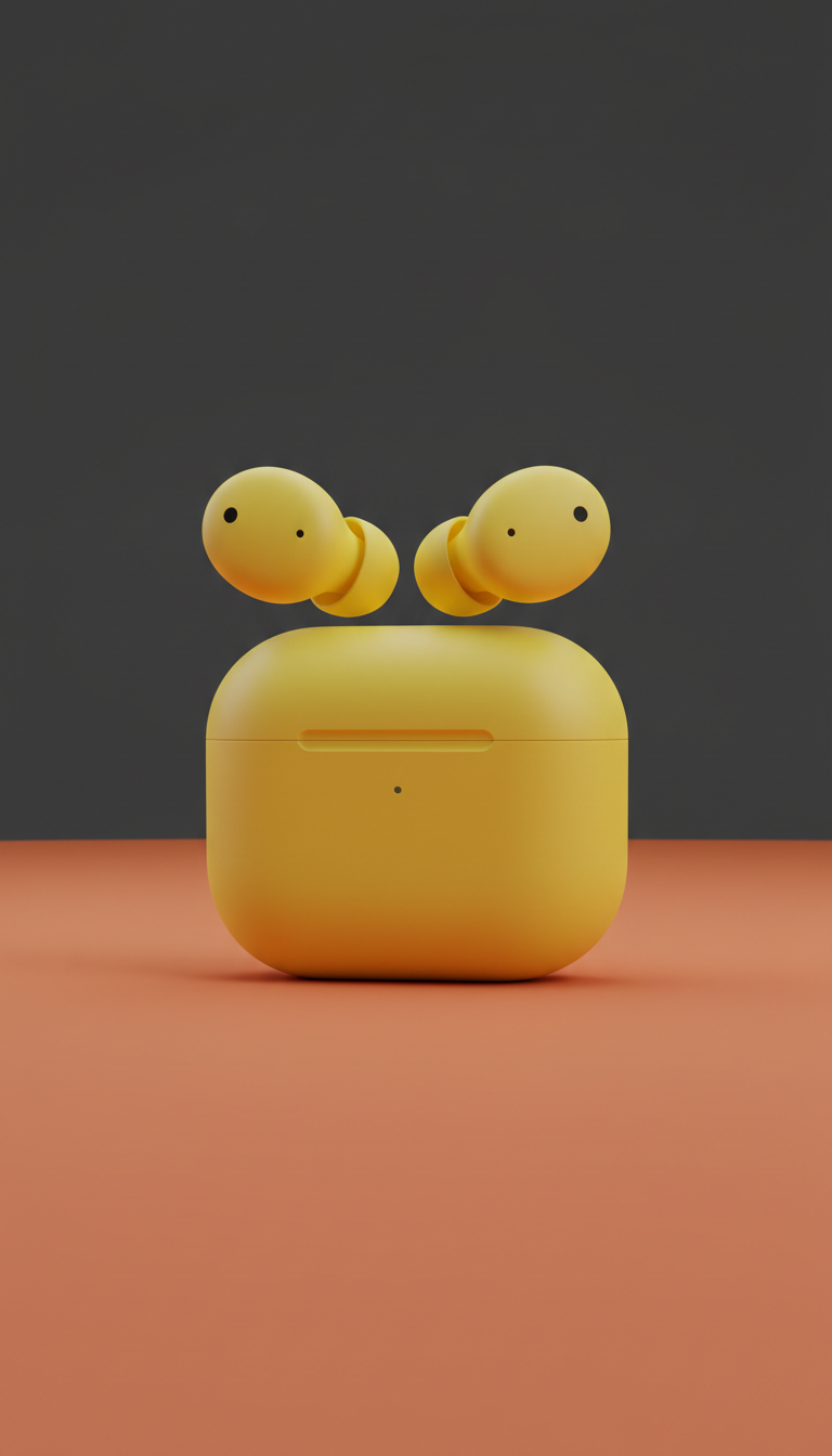 Wireless Earbuds in Electric Lemon
