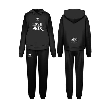 MSB 100% Cotton Hoodie Sweatsuit - Baby Pink