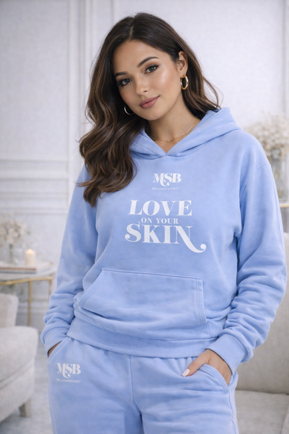 MSB 100% Cotton Hoodie Sweatsuit - Baby Pink