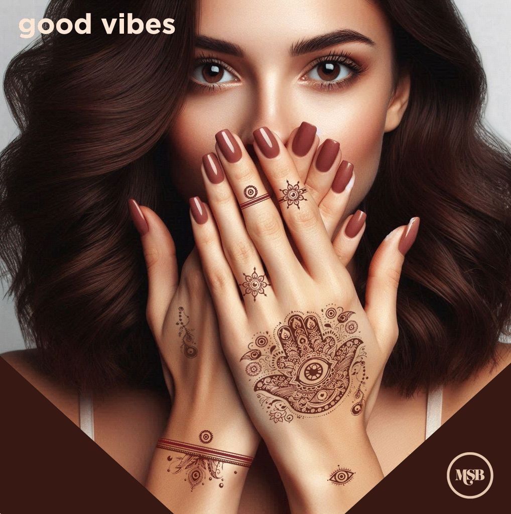 New Product Alert! GOOD VIBES Henna Sticker Tattoo