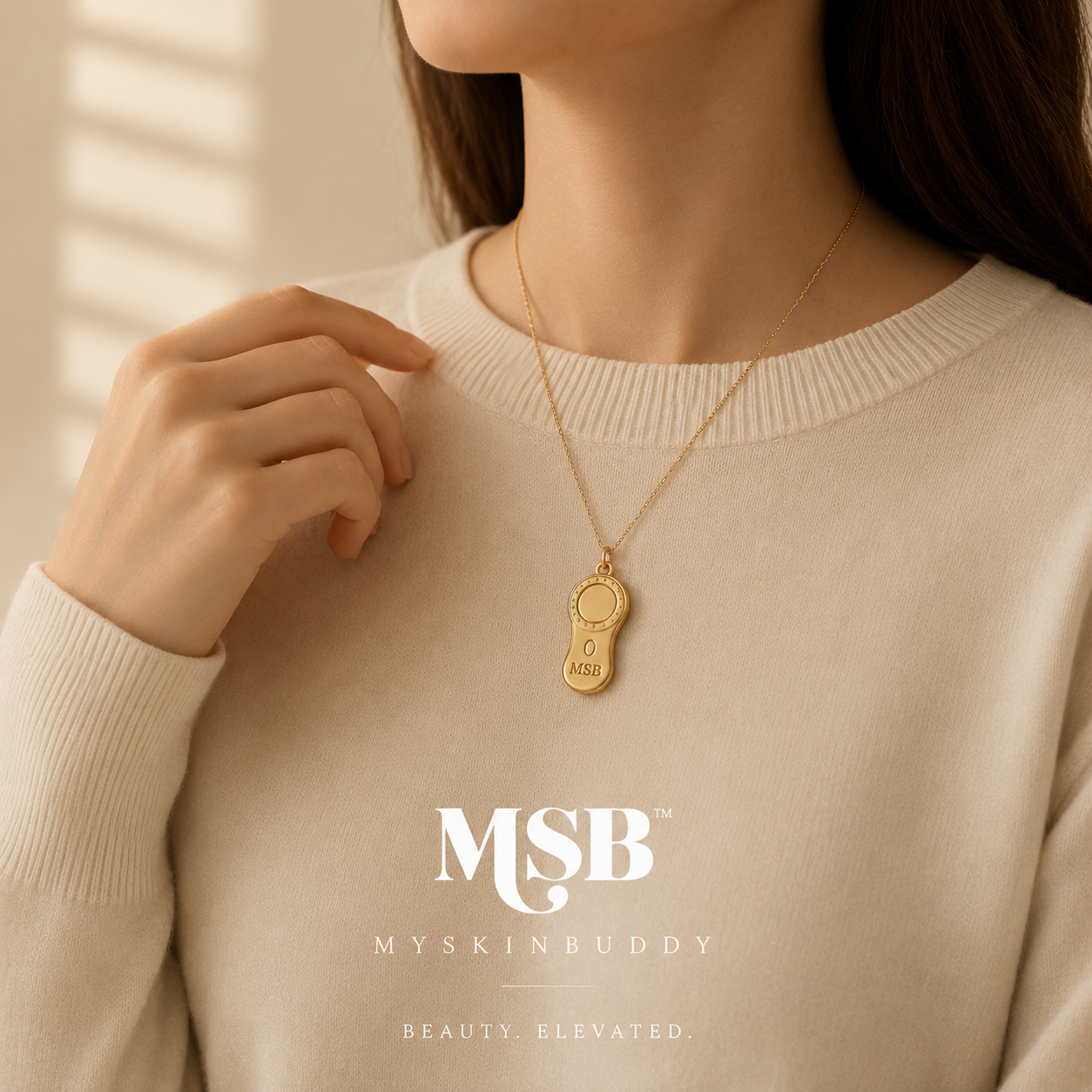 Gold Plated MSB Charm Necklace