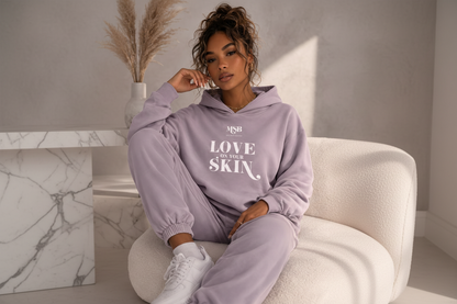 MSB 100% Cotton Hoodie Sweatsuit - Baby Pink