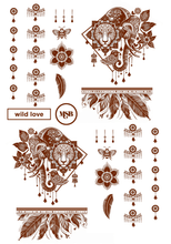 Load image into Gallery viewer, New Product Alert! WILD LOVE Henna Sticker Tattoo
