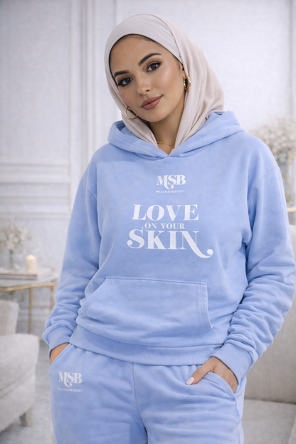 MSB 100% Cotton Hoodie Sweatsuit - Baby Pink