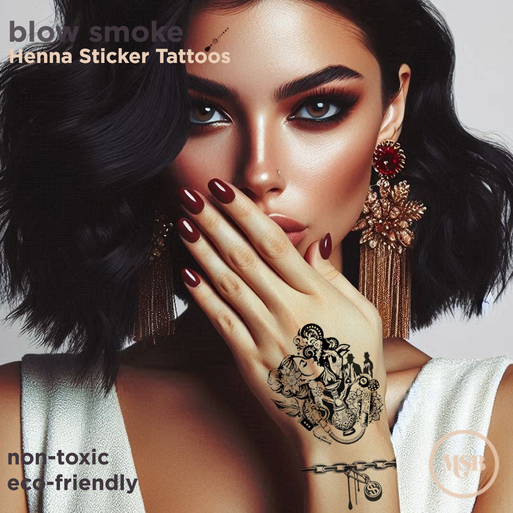 New Product Alert! Blow Smoke Henna Sticker Tattoo (Coming soon)