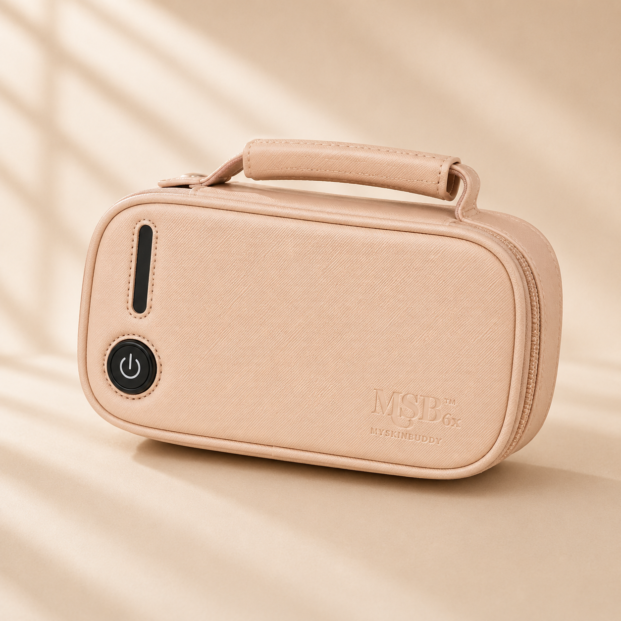 Sanitize & Glow Cosmetic Pouch Nude