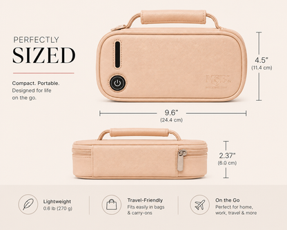 Sanitize & Glow Cosmetic Pouch Nude